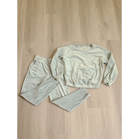 UGG Other - UGG Light Sage Velour Loungewear Set Haydn Jogger Shanara Top XS blue Seafoam